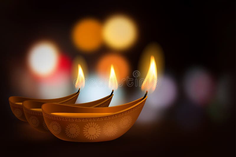 Happy Diwali stock vector. Illustration of lamp, inscription - 60010805
