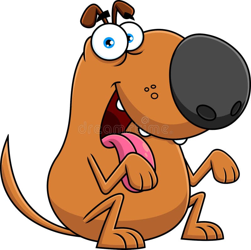 Happy Dog Cartoon Character Begging Stock Vector - Illustration of ...