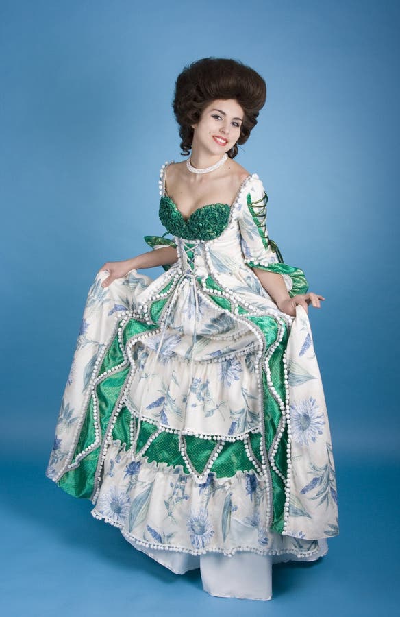 Happy about the dress royalty free stock photography