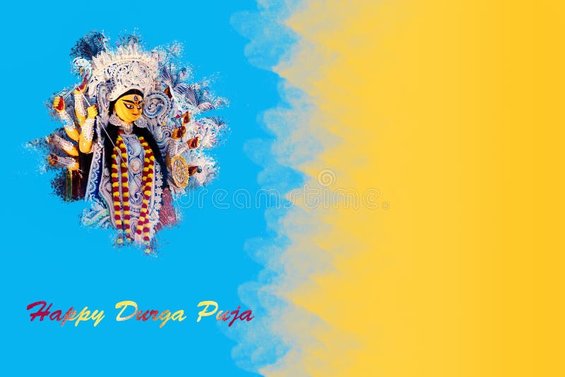 Happy Durga Puja Background Stock Photo - Image of blue, celebrating:  197804770