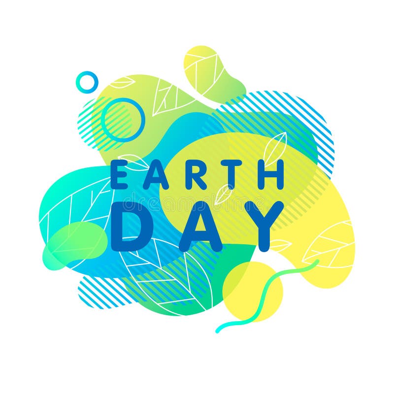 Happy Earth Day Typography Design Stock Illustration Illustration of