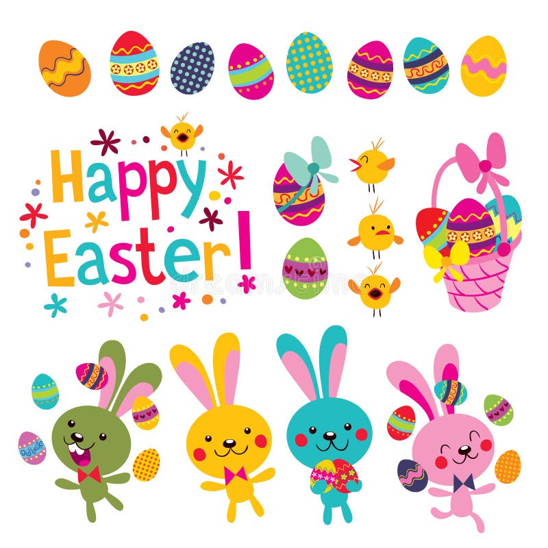 Happy Easter card stock vector. Illustration of celebration - 27928598