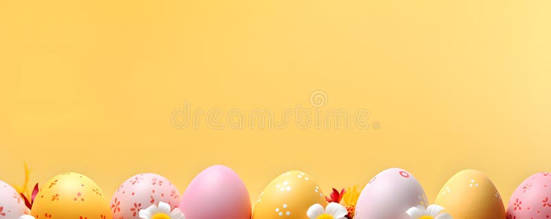 Happy easter background - Sweet pastel color design banner stock illustration
