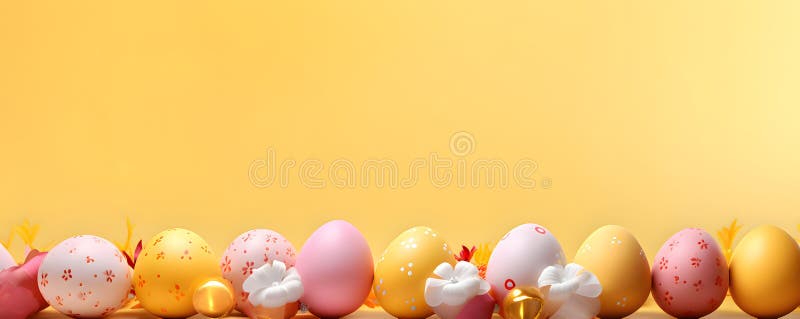 Happy easter background - Sweet pastel color design banner royalty free illustration