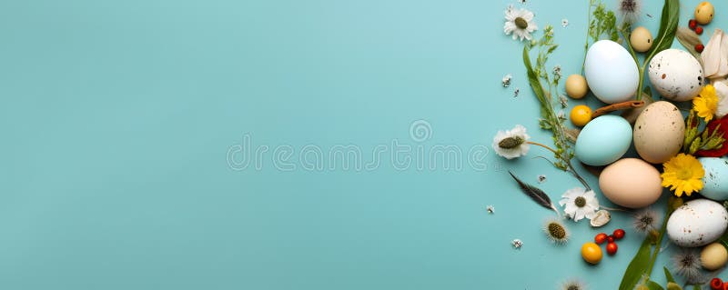 Happy easter background - Sweet pastel color design banner royalty free stock photos