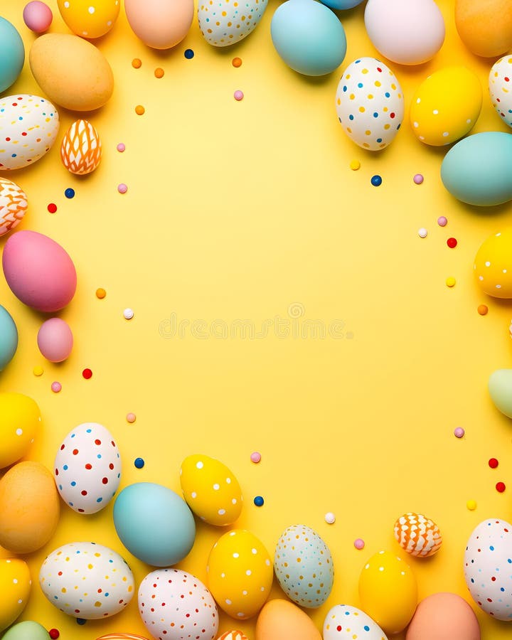 Happy easter background - Sweet pastel color design banner royalty free illustration
