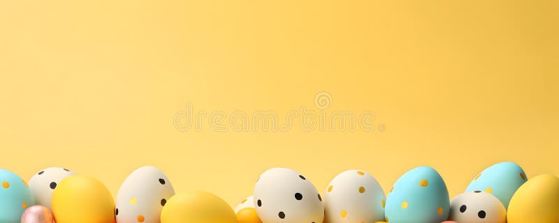 Happy easter background - Sweet pastel color design stock photo