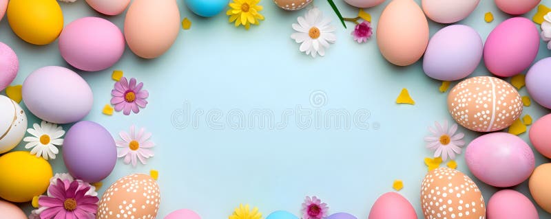 Happy easter background - Sweet pastel color design vector illustration