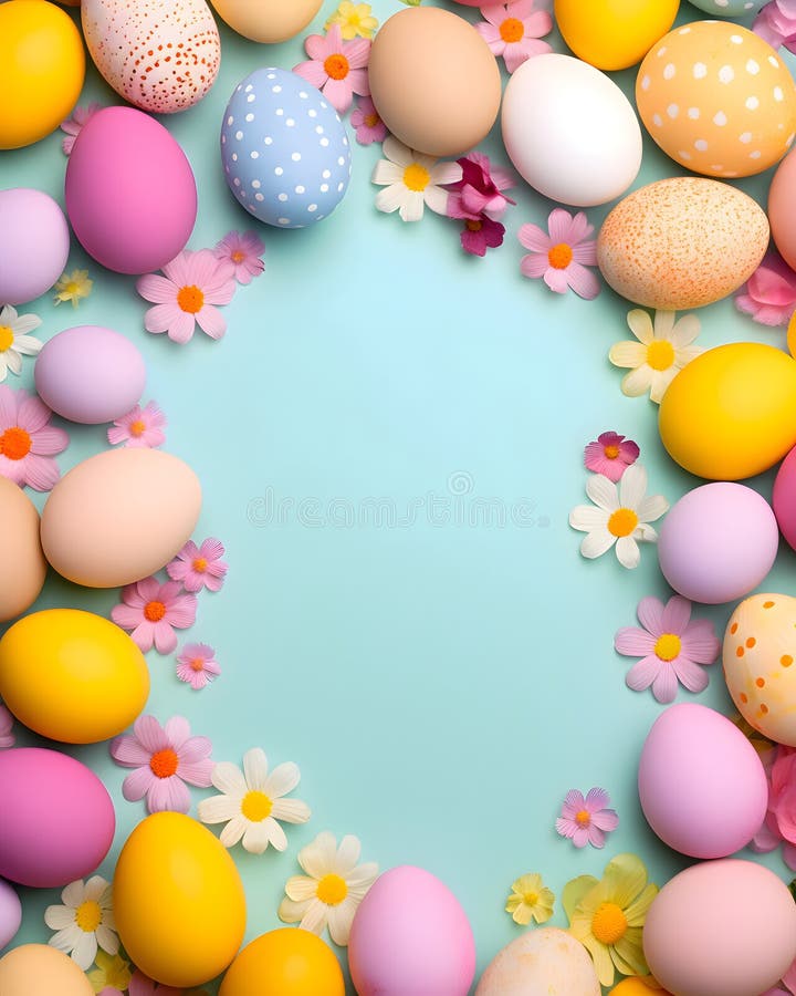 Happy easter background - Sweet pastel color design stock illustration