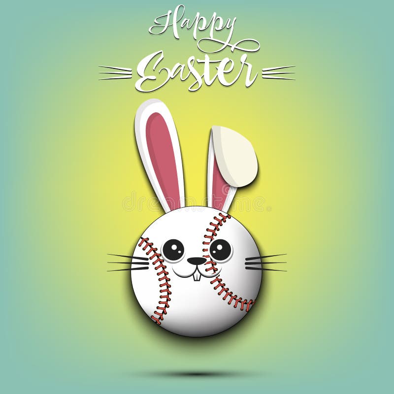 Baseball Rabbit Vector stock vector. Illustration of pastel 6499618