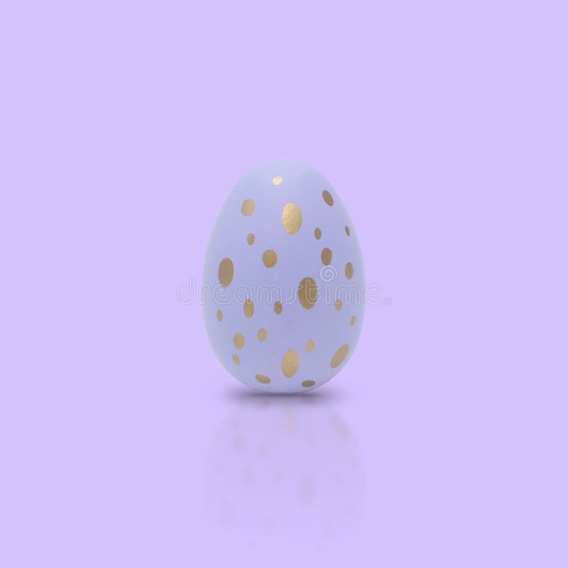 Happy Easter. Beautiful Purple Egg with Different Pattern on Purple