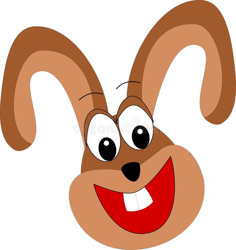 Happy Easter Bunny with Two Teeth Stock Illustration - Illustration of  easter, celebrate: 108391793