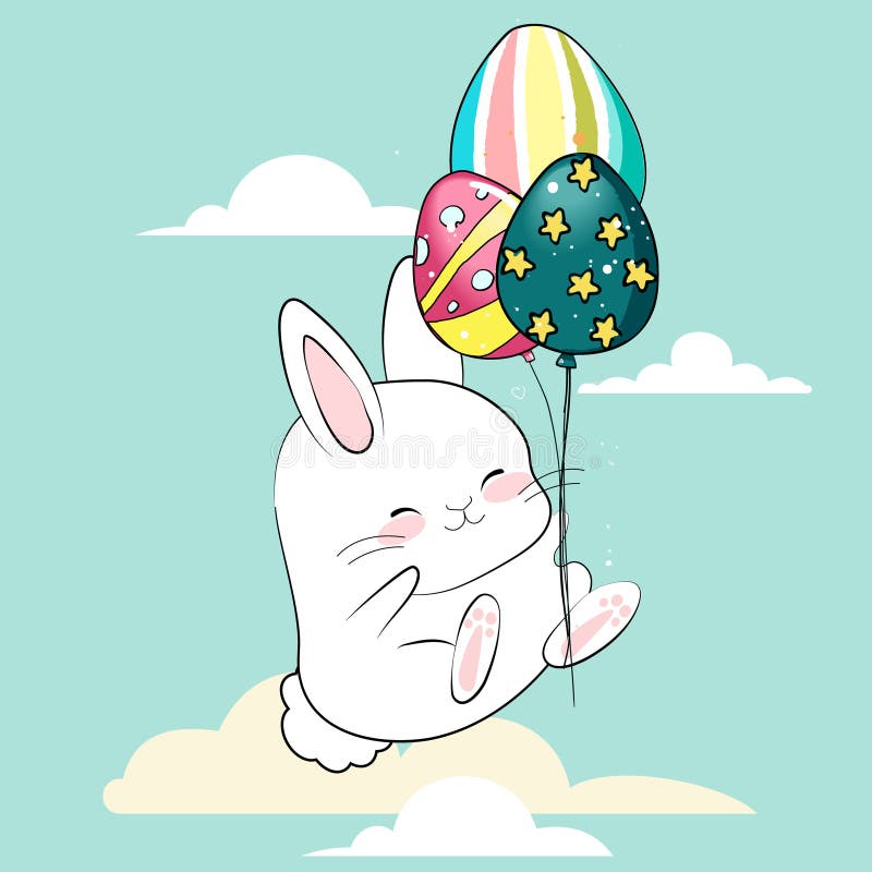 Happy Easter, Decorated Easter Card, Banner Stock Vector - Illustration ...