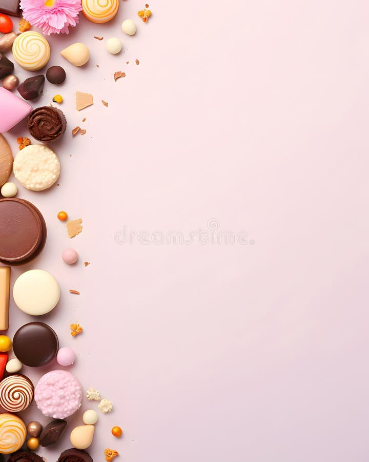Happy easter delicious chocolates background royalty free illustration
