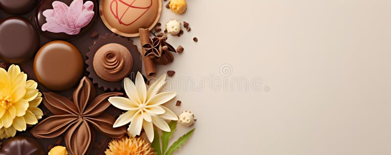 Happy easter delicious chocolates background vector illustration