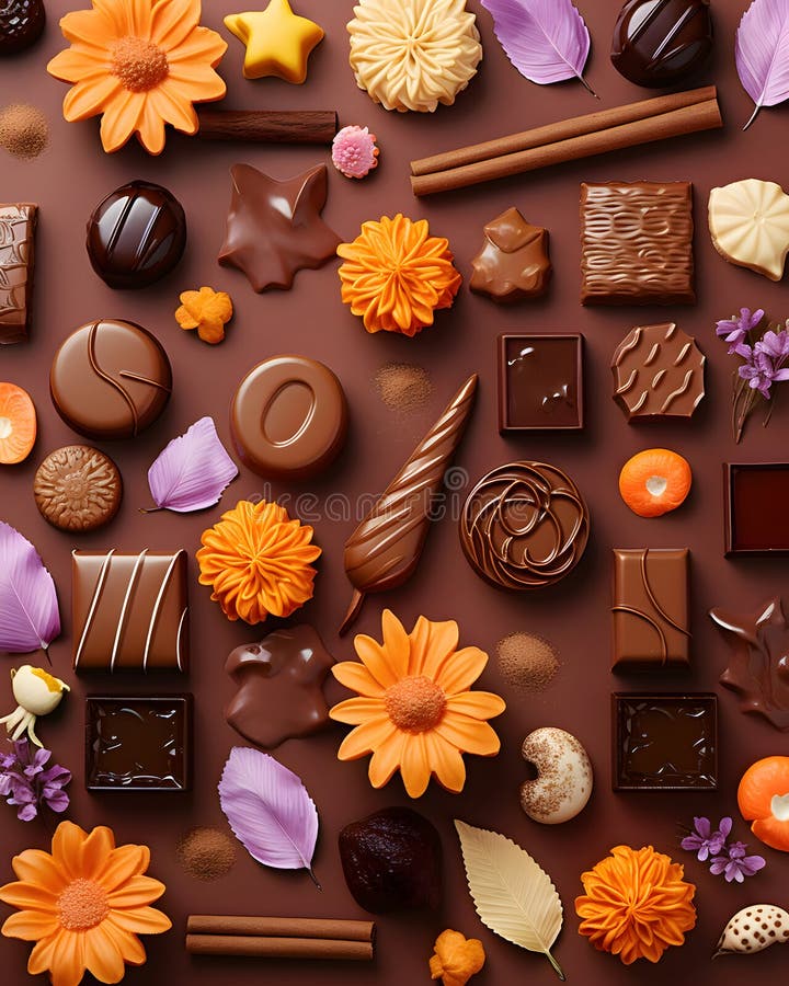 Happy easter delicious chocolates background royalty free stock image