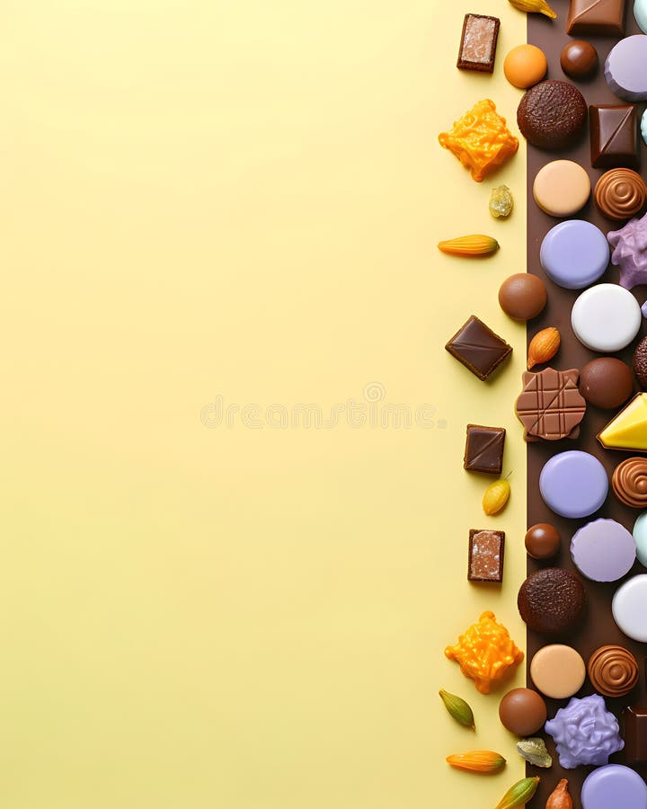 Happy easter delicious chocolates background royalty free illustration