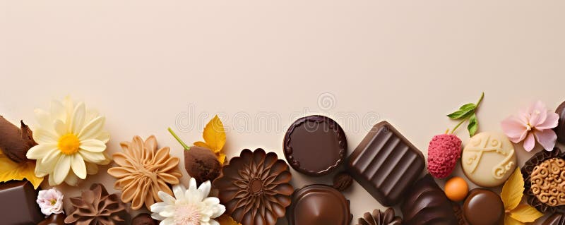 Happy easter delicious chocolates background royalty free illustration