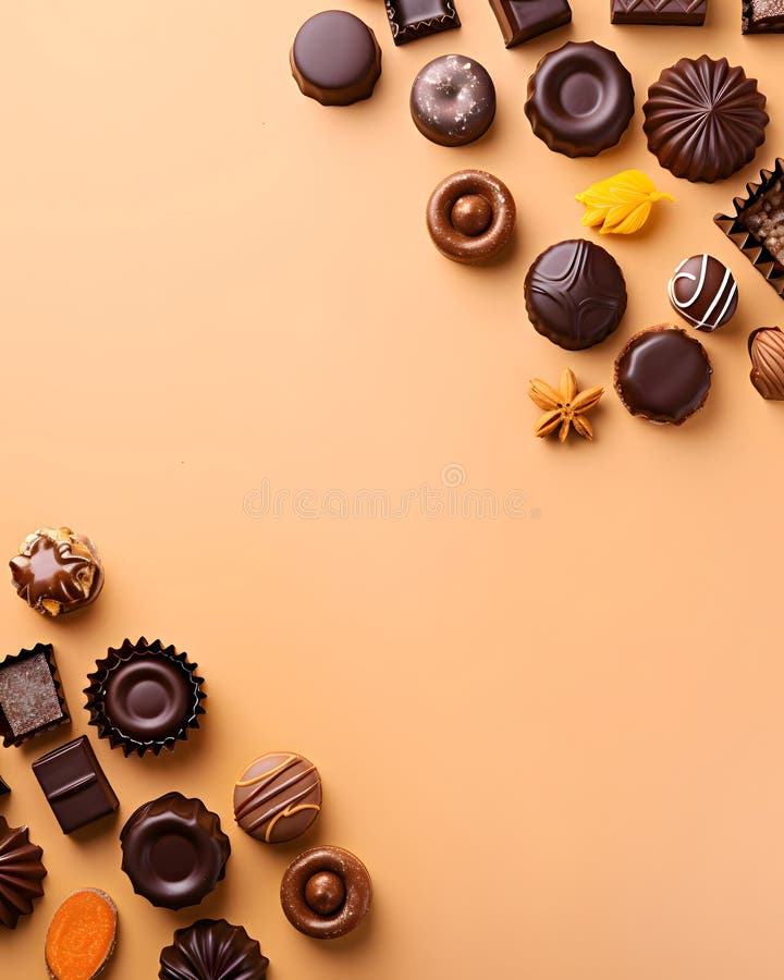 Happy easter delicious chocolates background vector illustration