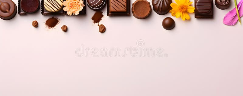 Happy easter delicious chocolates background vector illustration