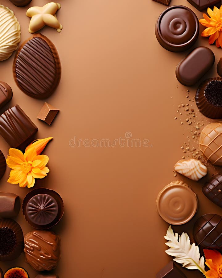 Happy easter delicious chocolates background vector illustration