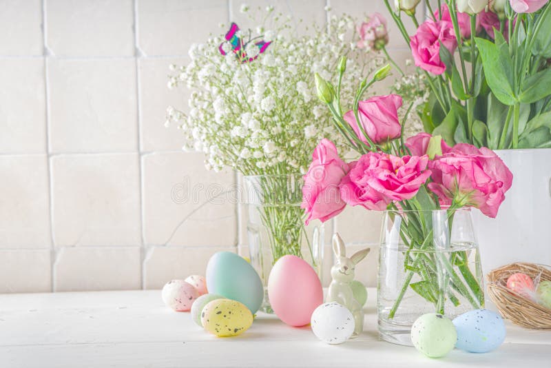 Happy Easter Greeting Background Stock Photo - Image of chocolate ...