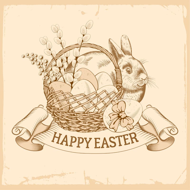 Download Vintage Easter cards stock vector. Illustration of retro ...