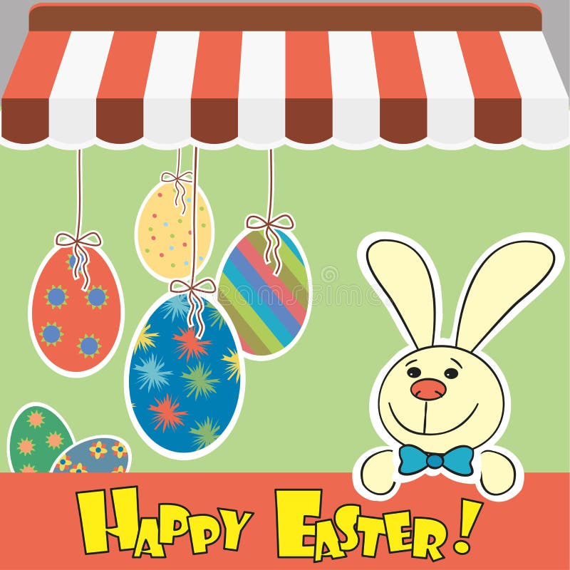 Happy Easter greeting card royalty free illustration Happy Easter greeting card royalty free illustration