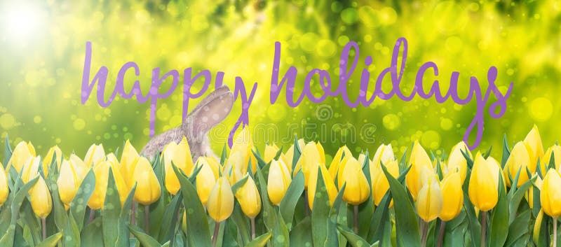 Happy easter holidays stock illustration. Illustration of blossom ...