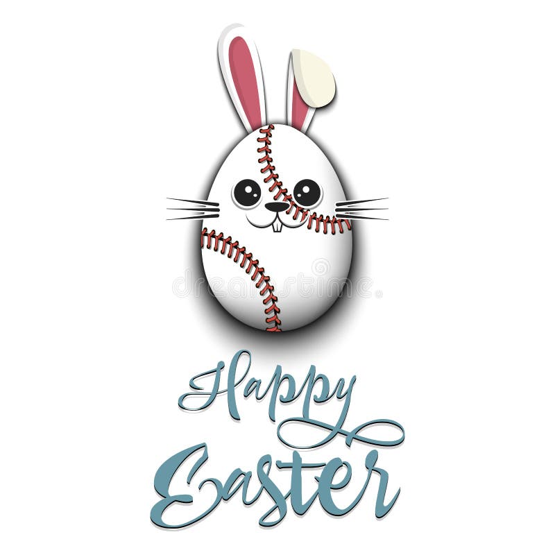 Baseball Rabbit Vector stock vector. Illustration of pastel 6499618