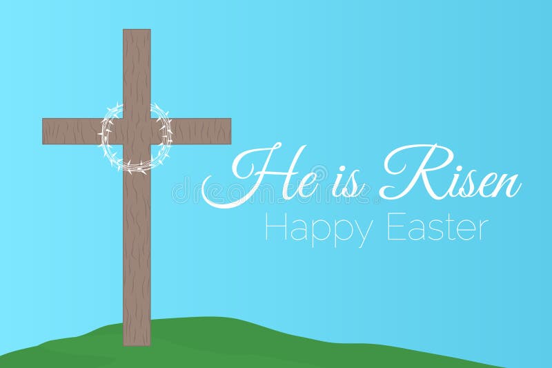 Happy Easter he is Risen Illustration Stock Illustration Illustration of faith, christian
