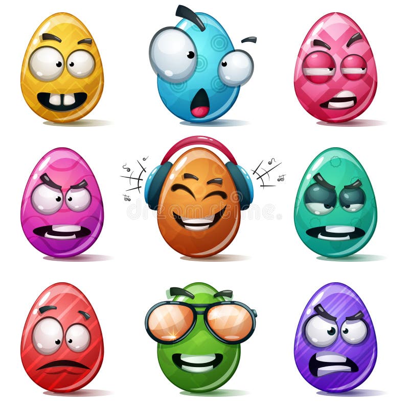 Happy easter, Set color egg. royalty free illustration Happy easter, Set color egg. royalty free illustration