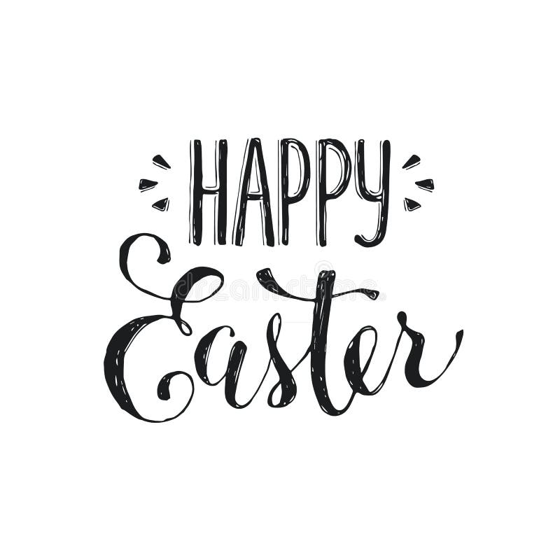 Happy easter text stock vector. Illustration of quote - 86644152