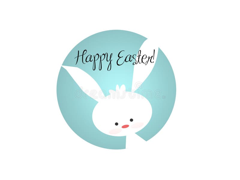 Happy easter on white background - 3d rendering