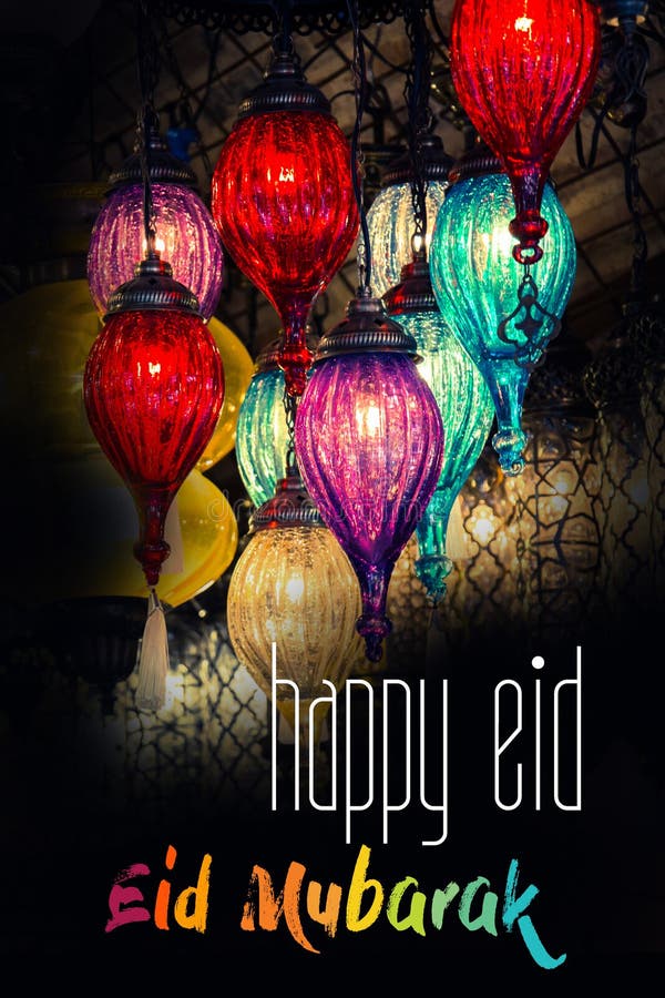Happy Eid AlAdha. Eid Mubarak Greeting, Celebration of Muslim Holiday