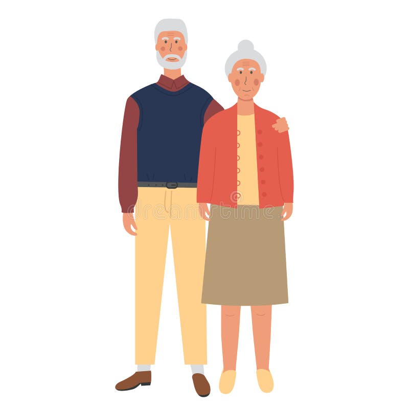 Happy Elderly People. Old Age Couple Together. Grandparents Day Stock ...