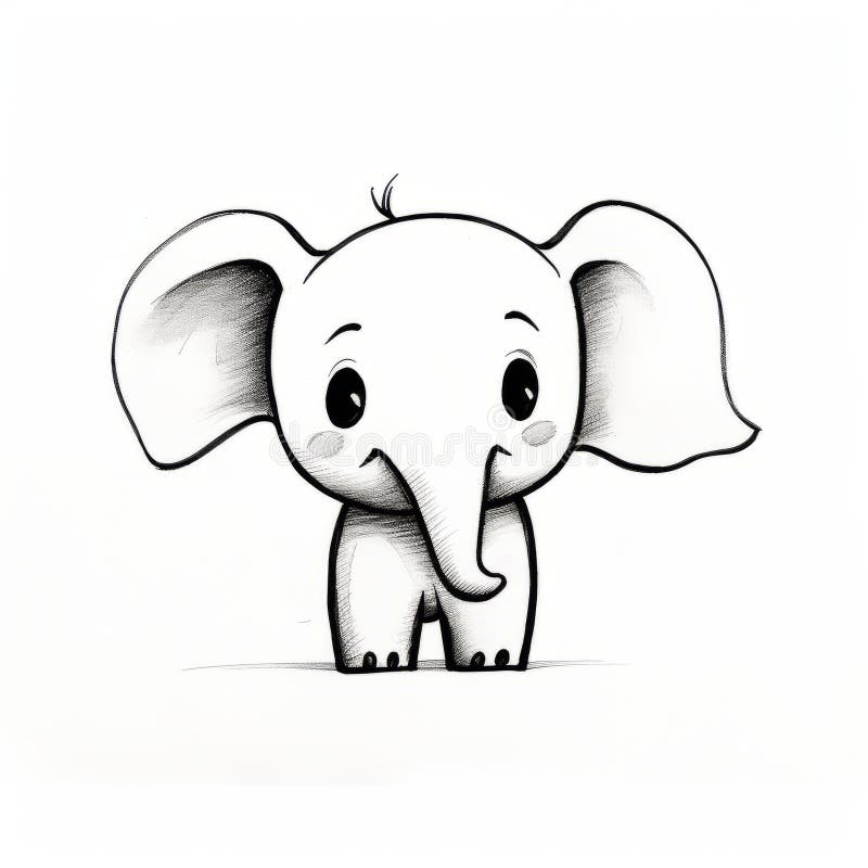 How to Draw a Cute Elephant - Easy Drawing Tutorial For Kids-anthinhphatland.vn