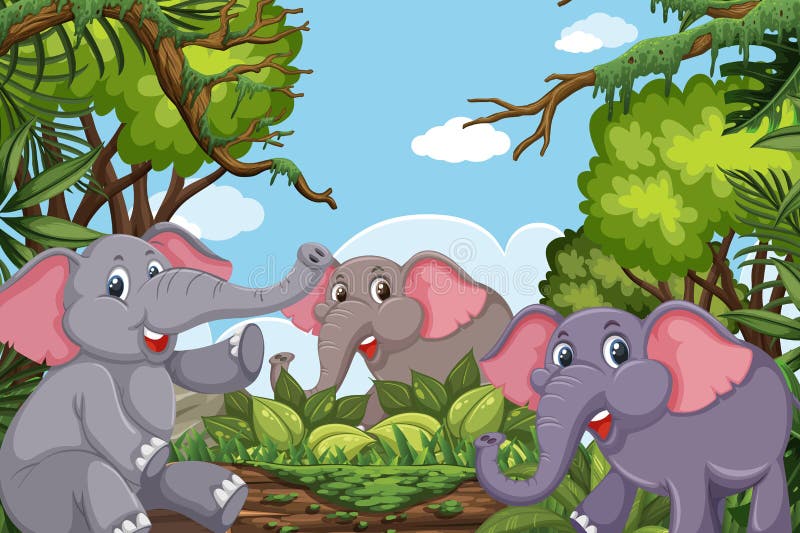 Elephants Jungle Stock Illustrations 1 072 Elephants Jungle Stock Illustrations Vectors Clipart Dreamstime