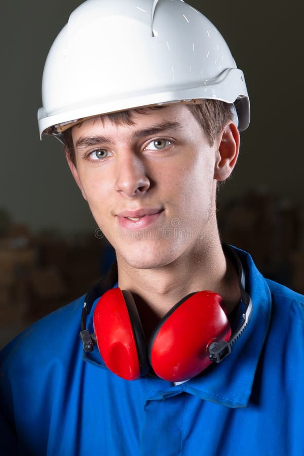 Happy engineer at work royalty free stock photos