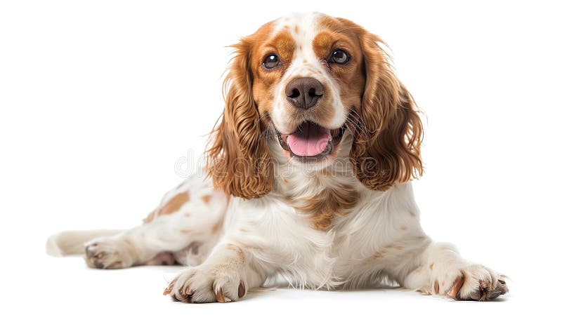 Happy English Springer Spaniel vector illustration