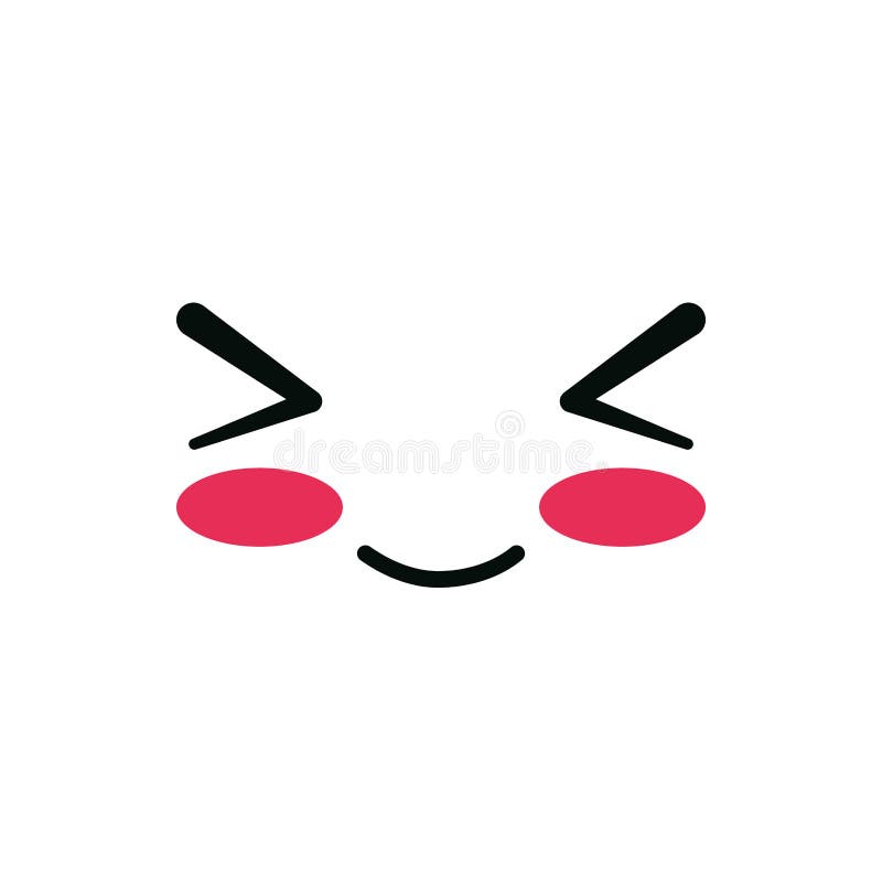 Isolated Kawaii Scared Face Cartoon Vector Design Stock Vector