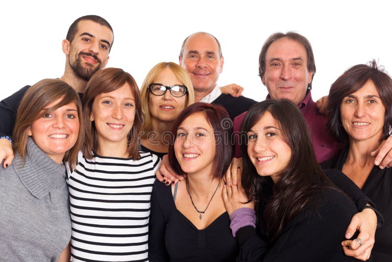 Caucasian Family, Group of People. Caucasian Family, Group of People