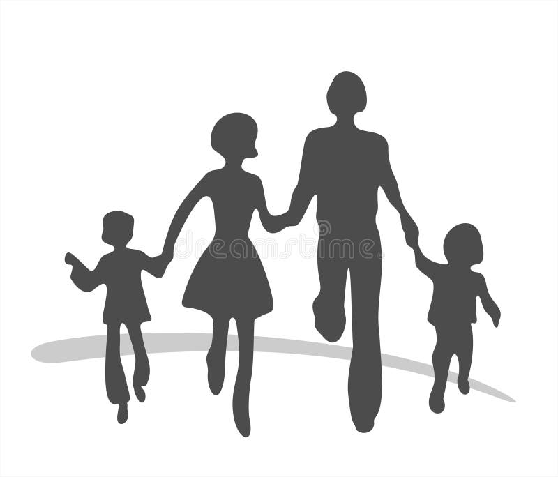 Happy family stock illustration