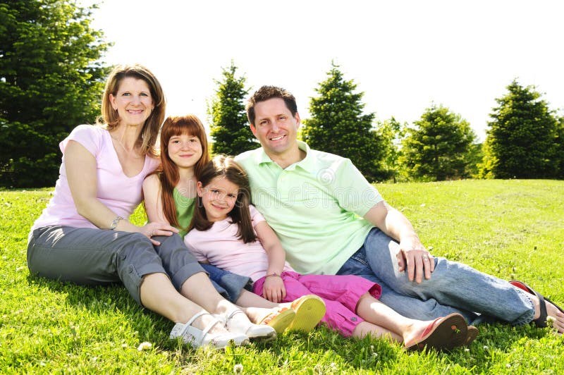 Download Happy family stock image. Image of family, outside, daughter - 9549267