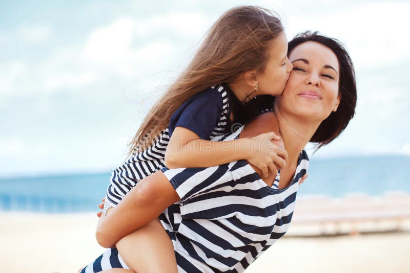 Happy family at beach