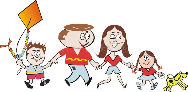 Happy Family Cartoon Royalty Free Stock Photo - Image: 12412385