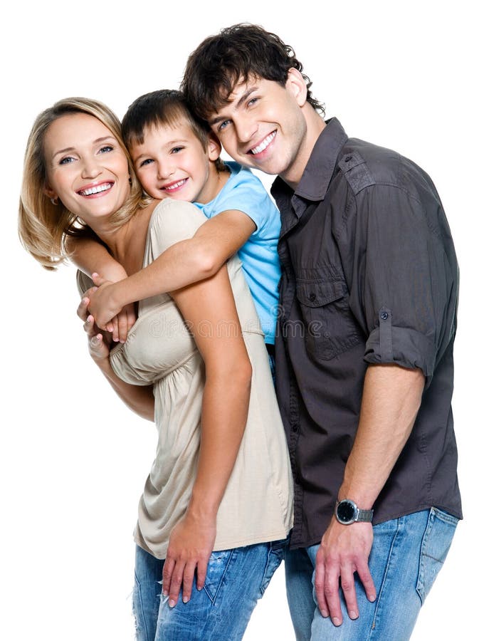 Happy family with child