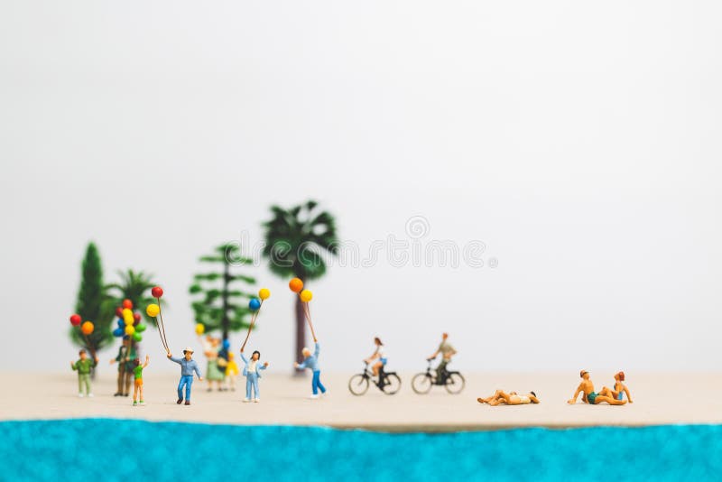 Happy family enjoy summer vacation on the beach stock image Happy family enjoy summer vacation on the beach stock image