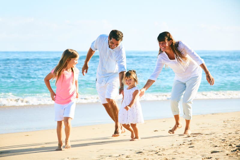 Happy Family on the Beach royalty free stock image Happy Family on the Beach royalty free stock image