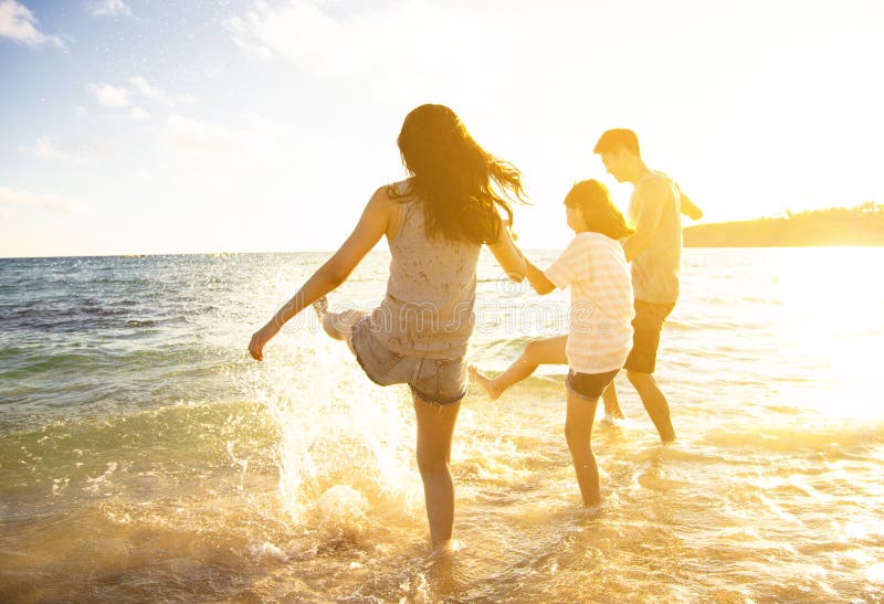 family having fun on the beach royalty free stock image family having fun on the beach royalty free stock image